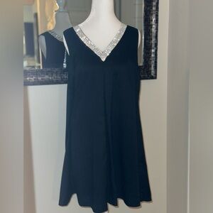 Stunning Chelsea & violet size small black rhinestone cocktail elegant dress
